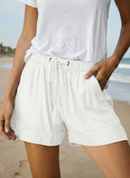 Women's Elastic Waist Denim Shorts