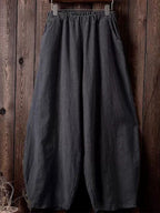 Loose-fit Cotton-linen Casual Harem Pants