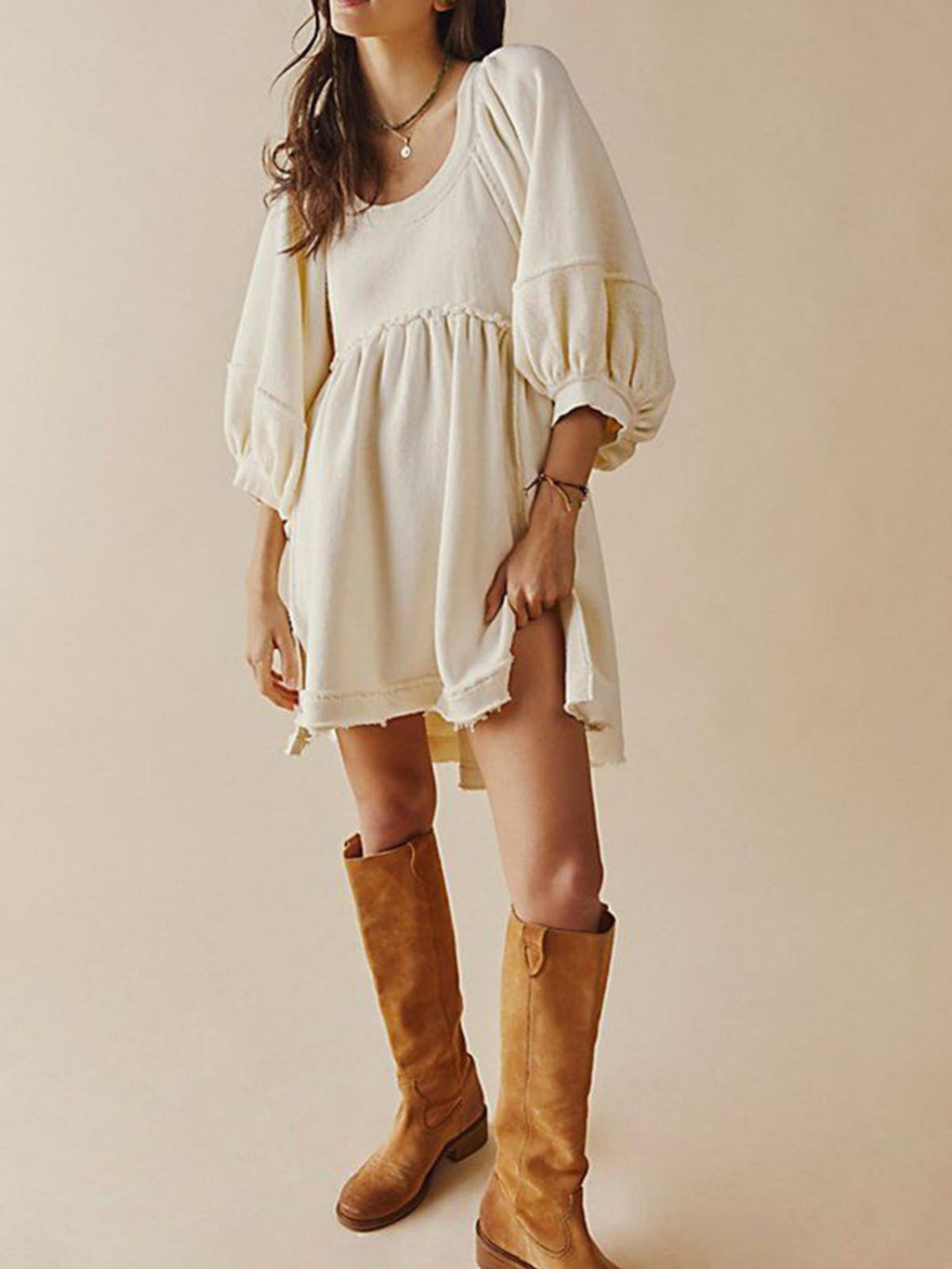 Super Affordable Round Neck Statement Dress