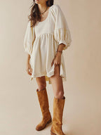 Super Affordable Round Neck Statement Dress