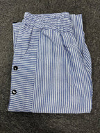 Jacquard striped printed button-down slacks