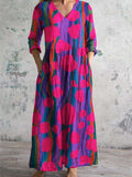 Women's V-Neck Vintage Everyday Art Geometric Pattern Dress