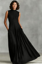 Women's Minimalist   Linen Blend   Sleeveless Maxi Dress