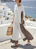 Women's Casual Loose Striped Pants Set