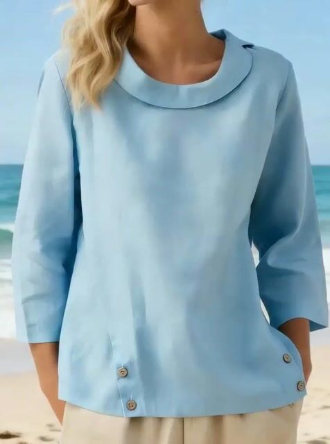 Women's Solid Color Casual V-Neck T-Shirt