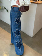 Stylish Casual Star-patterned Jeans