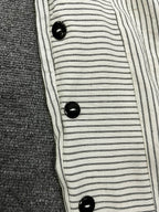 Jacquard striped printed button-down slacks