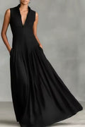 Women's Minimalist   Linen Blend   Sleeveless Maxi Dress