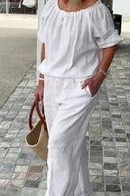Cotton Linen Set with a Loose Fit