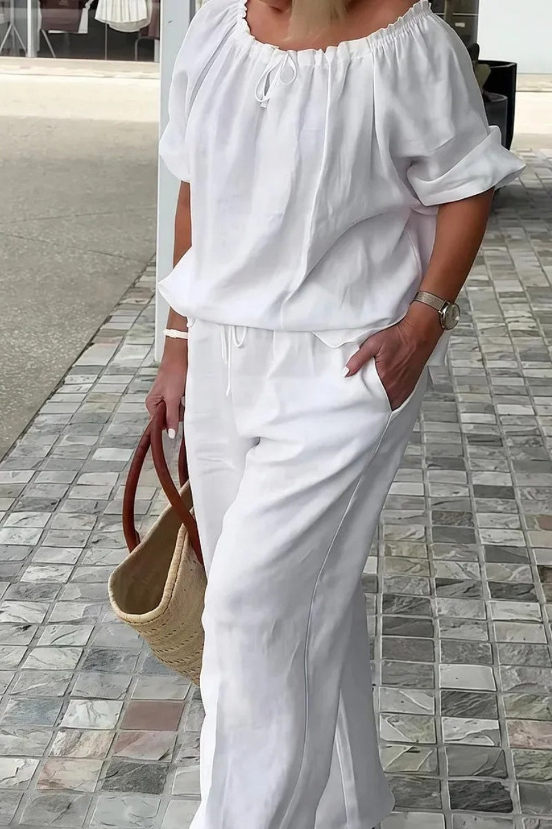 Cotton Linen Set with a Loose Fit