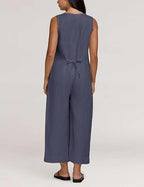 Women's Loose Fit Sleeveless Wide Leg Overalls