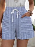 Women's Retro Striped Pocket Patchwork Loose Casual Pants