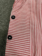 Jacquard striped printed button-down slacks