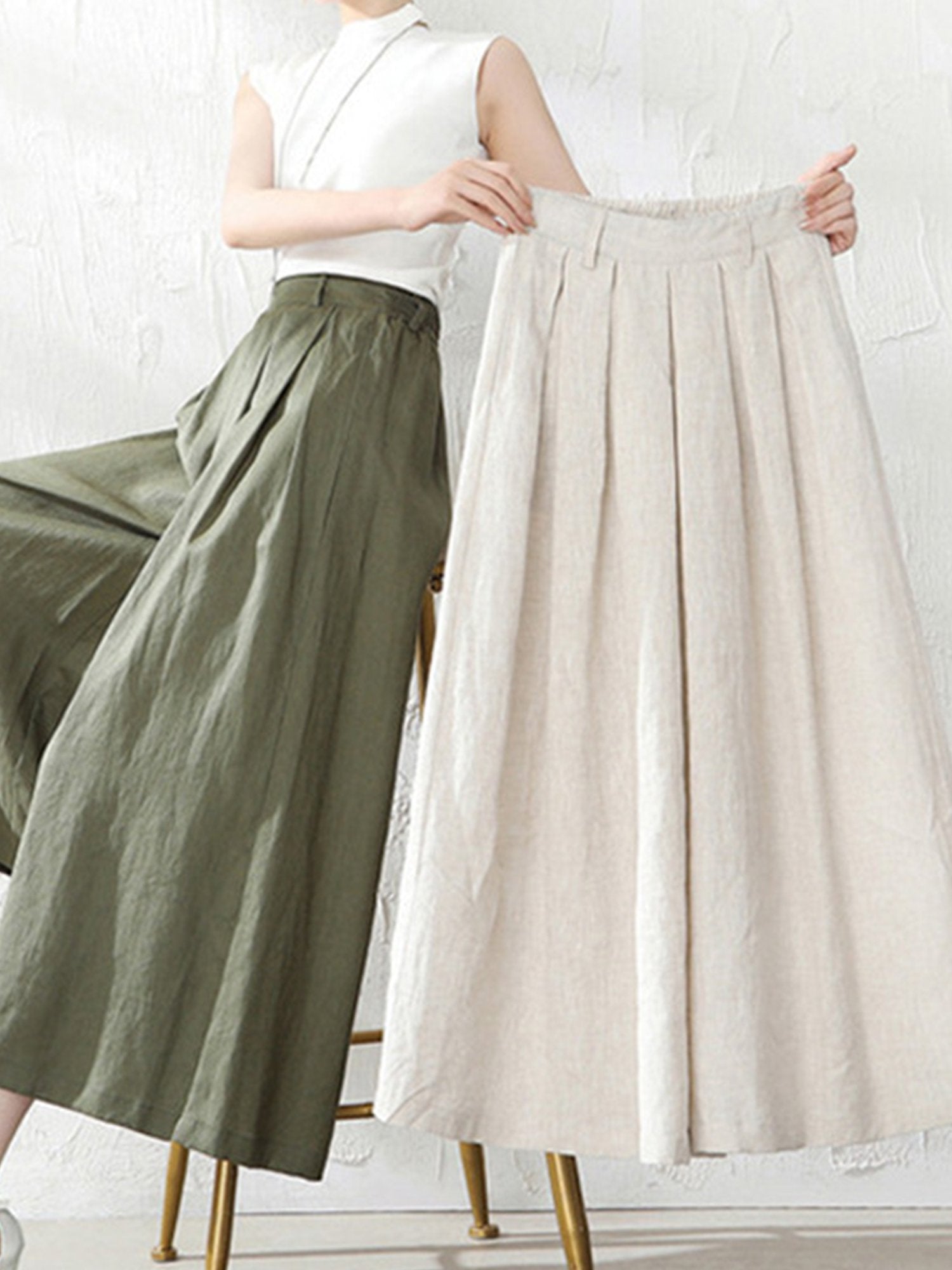 Women's Loose Cotton And Linen Casual Leggings