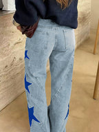 Stylish Casual Star-patterned Jeans