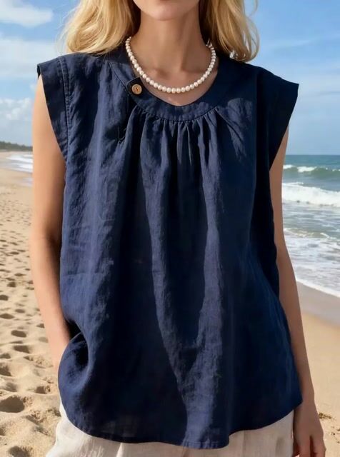 Women's Casual Loose Sleeveless Shirt