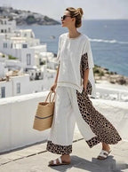 Women's Casual Loose Striped Pants Set
