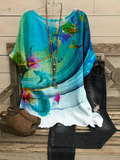 Women's Round Neck Bohemian Vintage Top