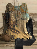 Women's Round Neck Bohemian Vintage Top