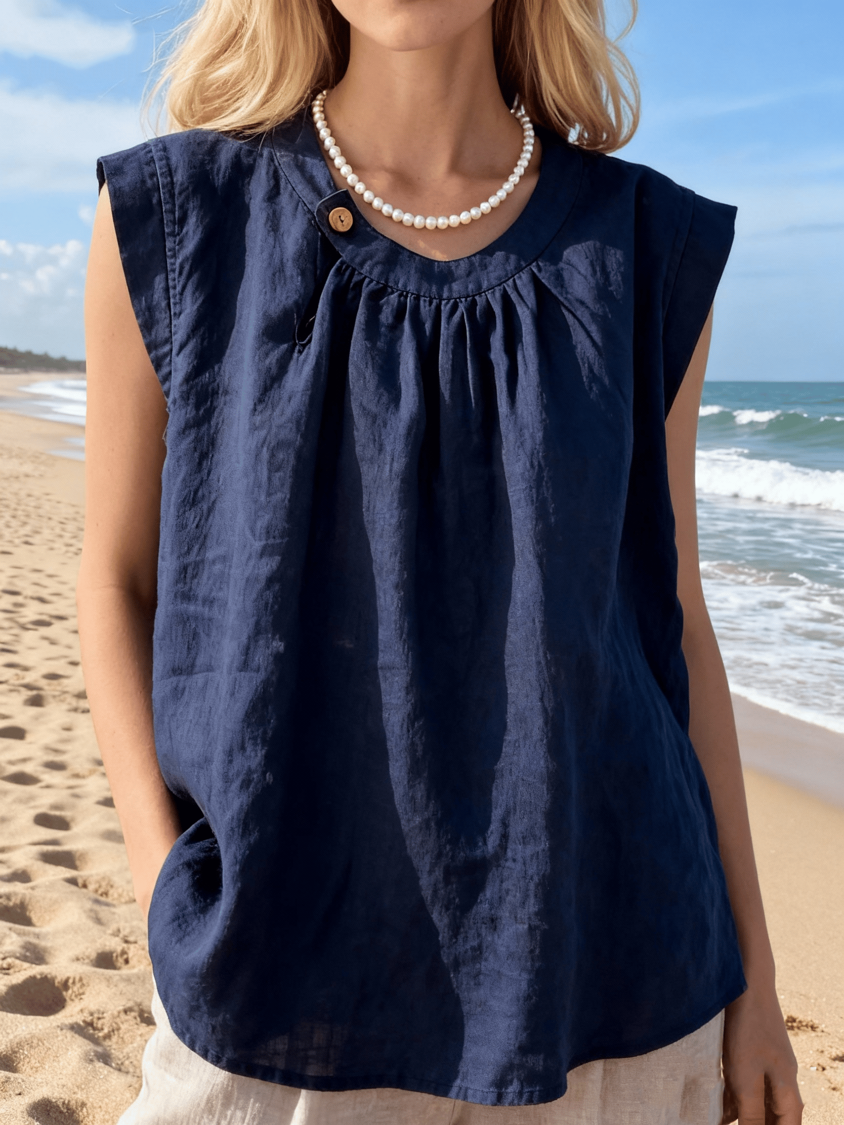 Women's Casual Loose Sleeveless Shirt
