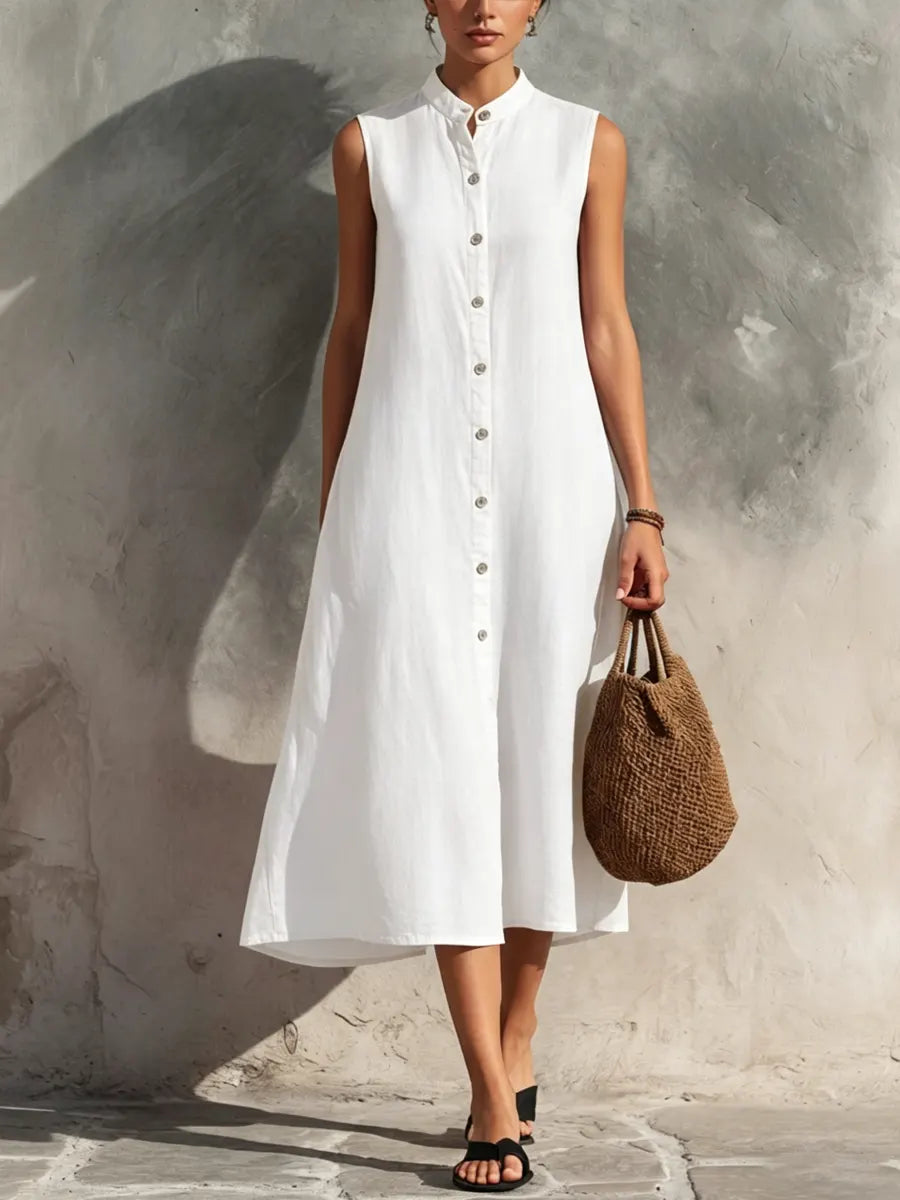 Schlichtes ärmelloses Kleid für Damen