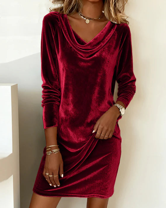 Women's Loose-Fitting Velvet Dress