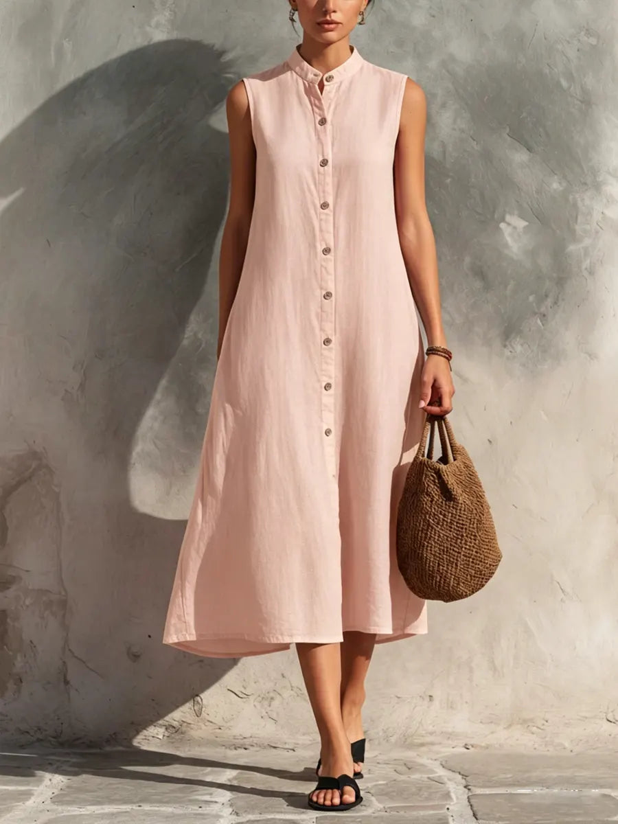 Schlichtes ärmelloses Kleid für Damen
