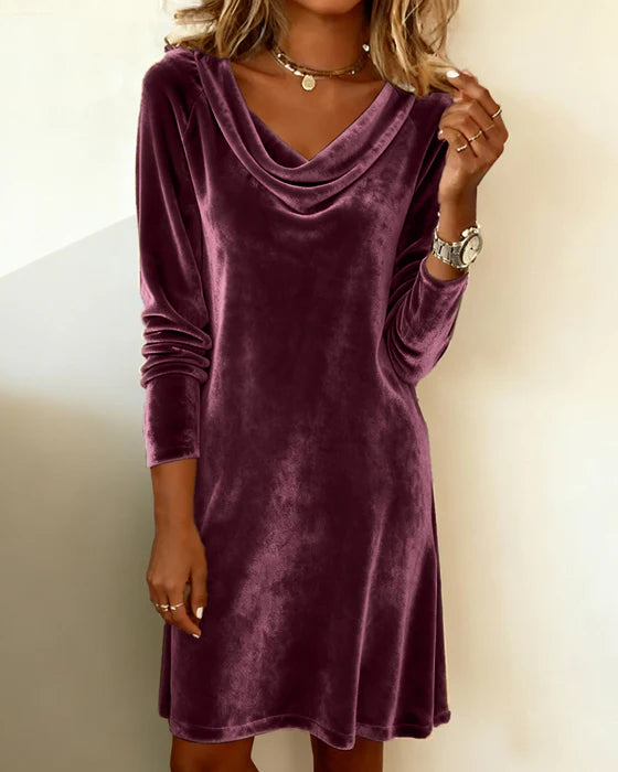 Women's Loose-Fitting Velvet Dress