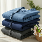 Women's Casual Ruffle V-Neck Shirt | Soft, Breathable & Flattering High-Low Hem