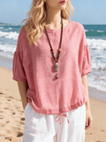 Women's Casual Round-Neck Short-Sleeved T-Shirt