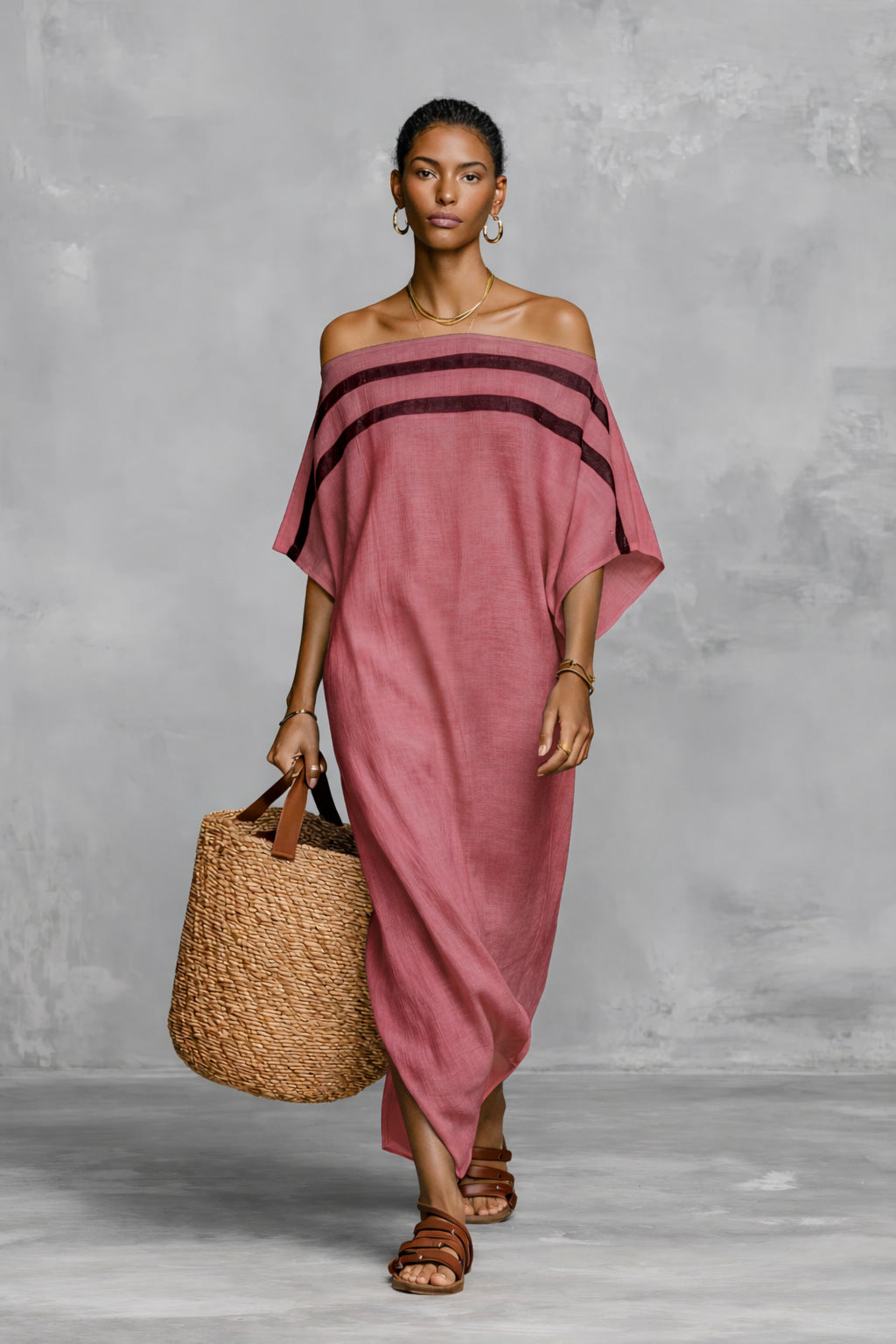 White Off-shoulder Batwing Sleeve Straight Maxi Dress