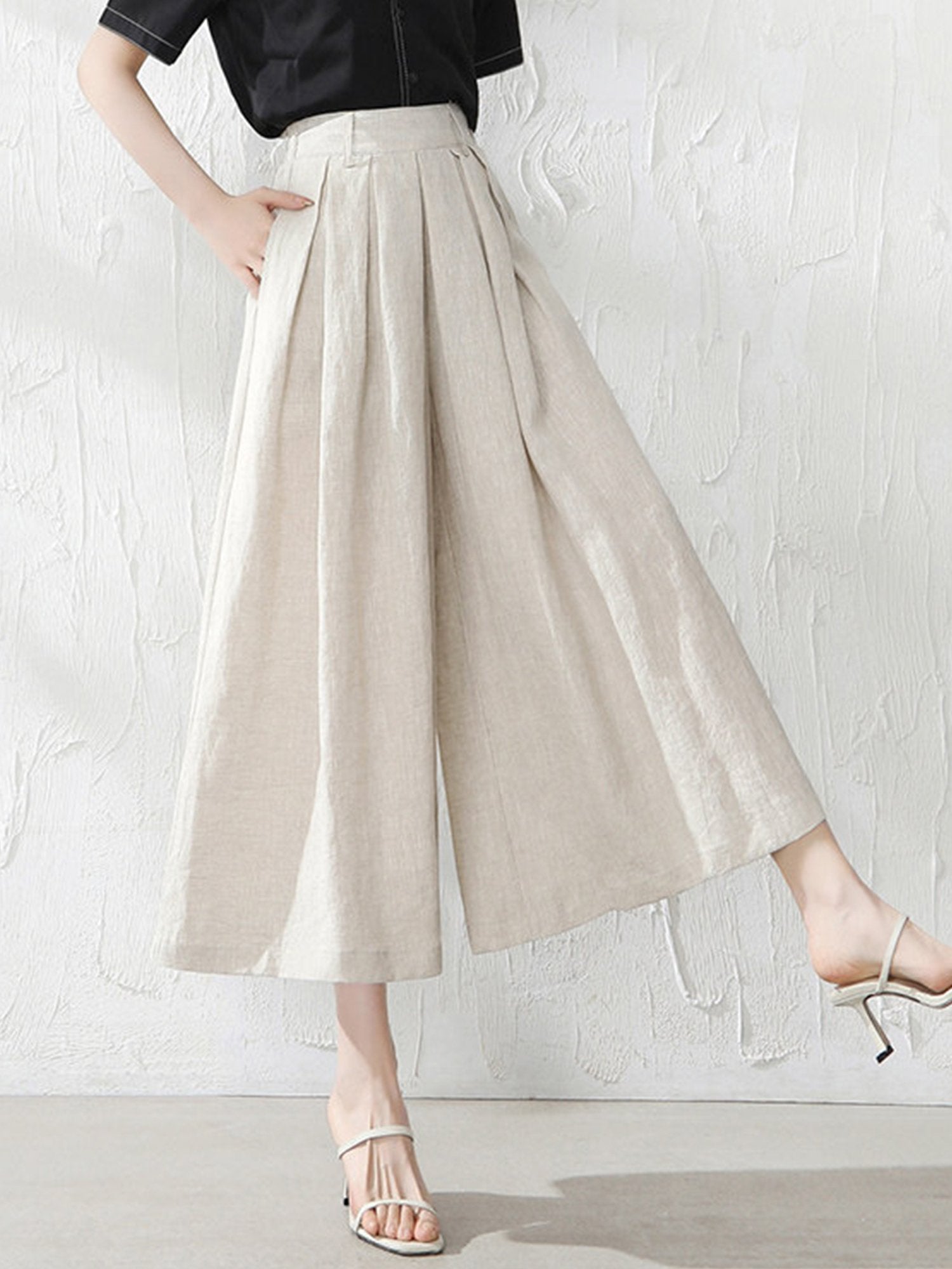 Women's Loose Cotton And Linen Casual Leggings