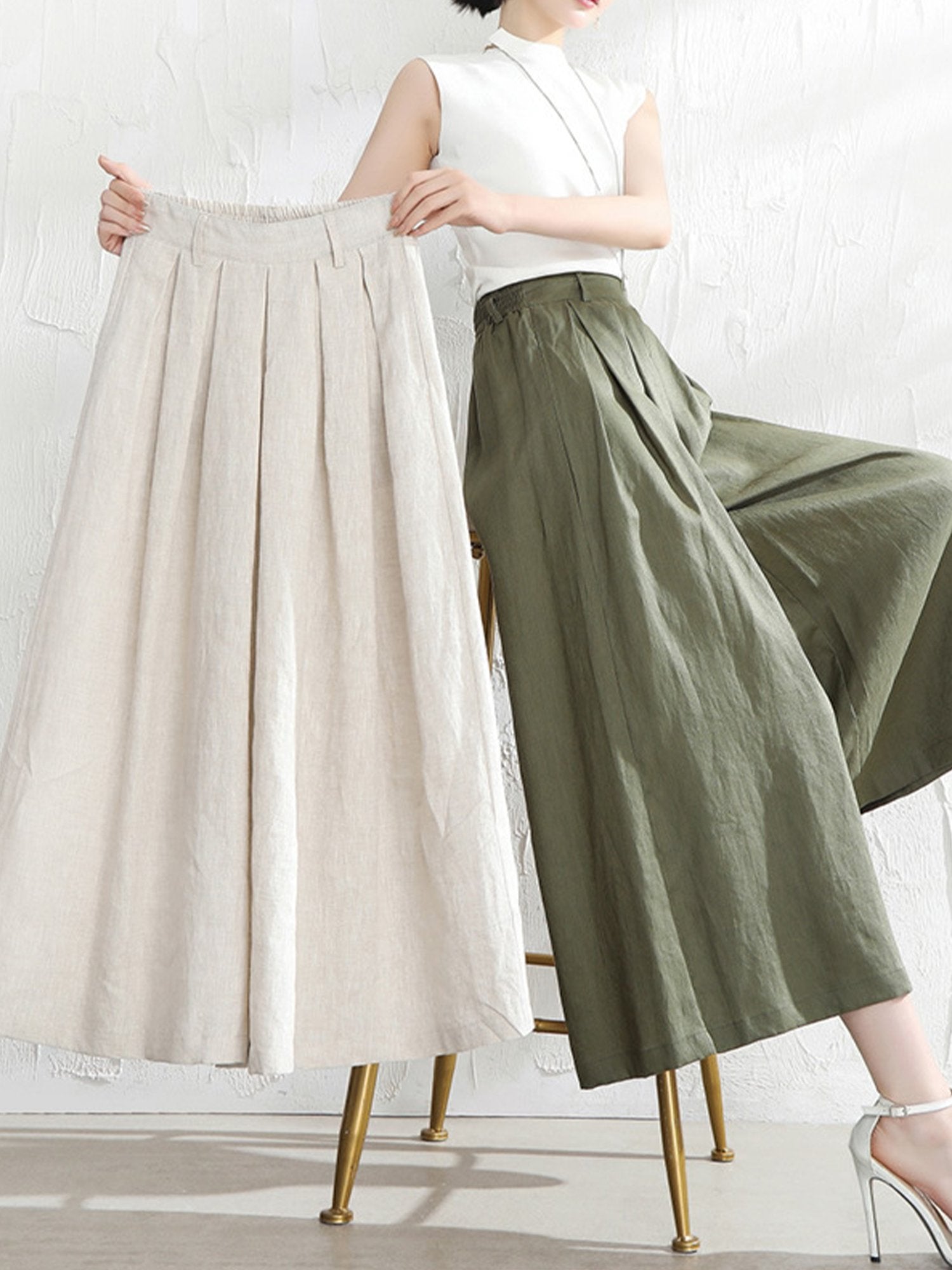 Women's Loose Cotton And Linen Casual Leggings