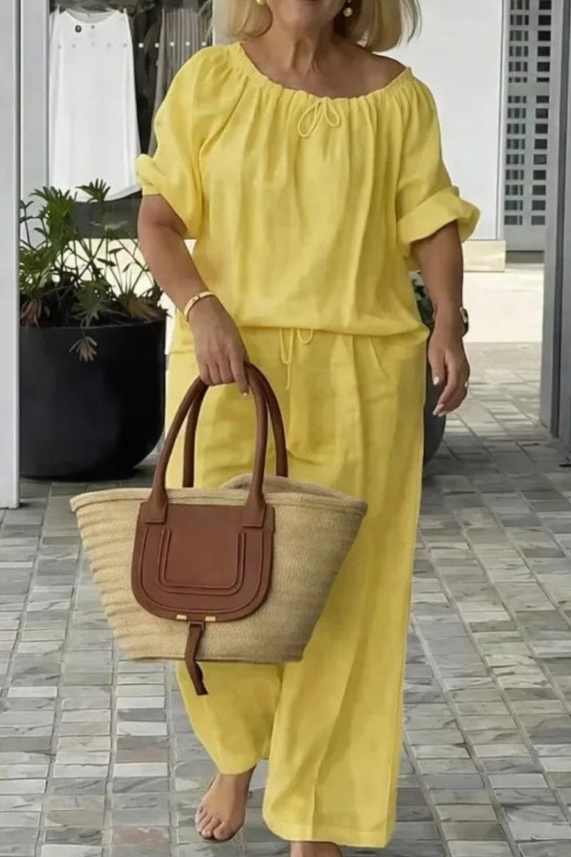 Cotton Linen Set with a Loose Fit