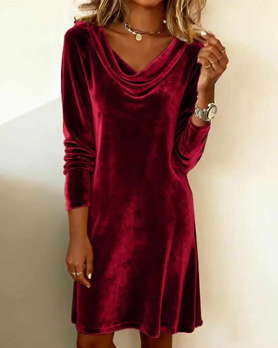Women's Loose-Fitting Velvet Dress