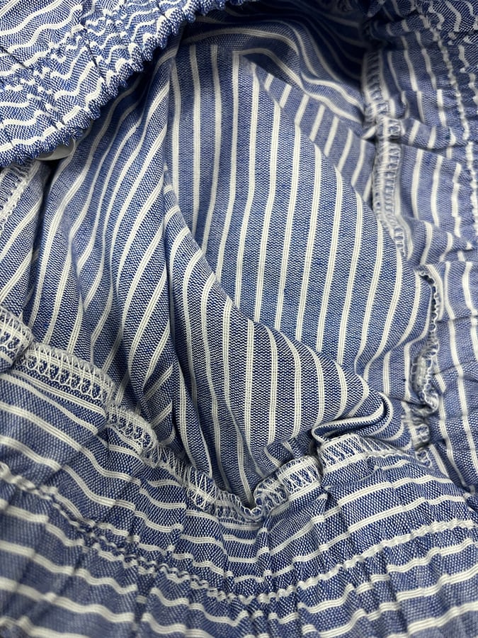 Jacquard striped printed button-down slacks