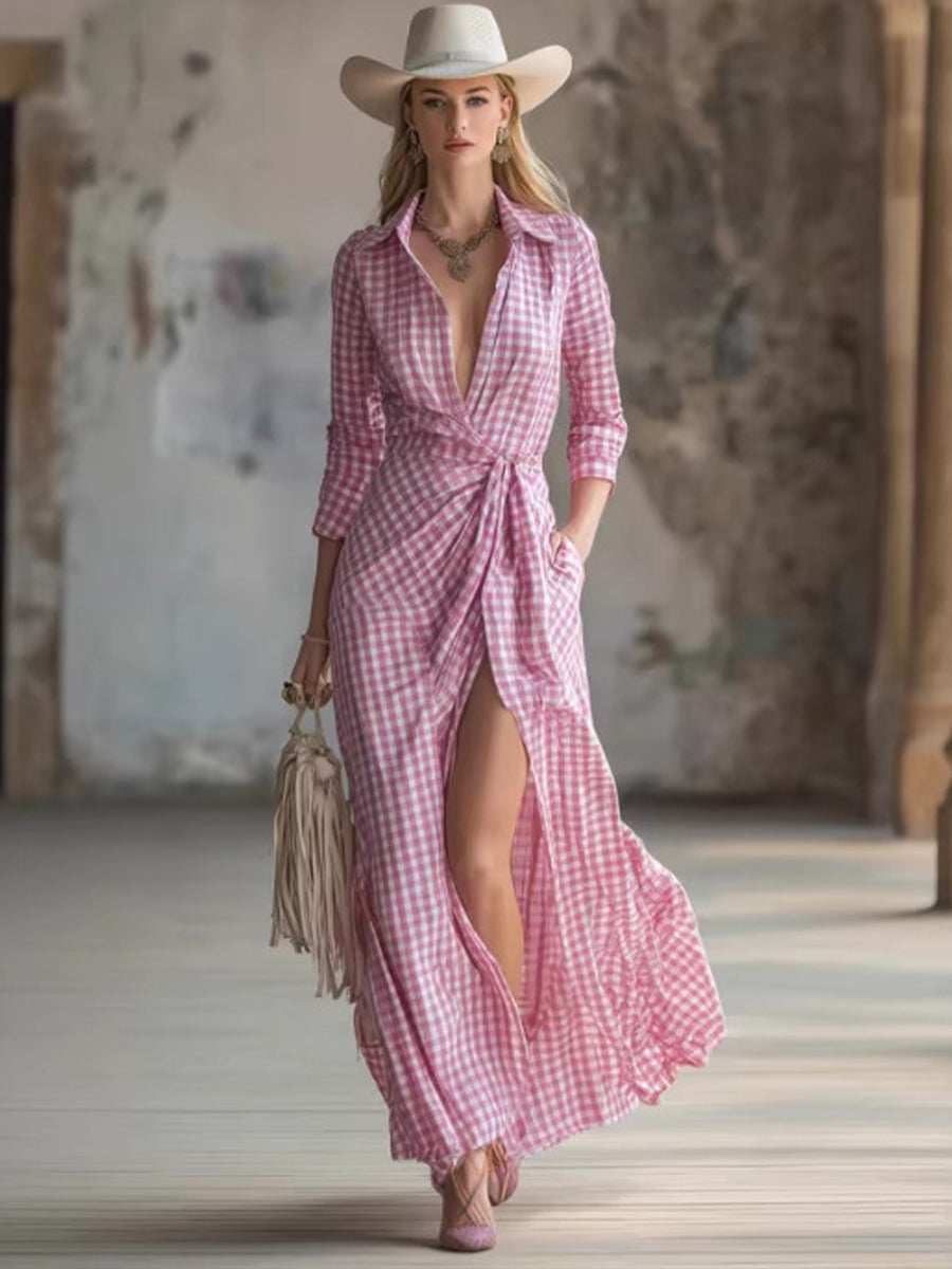 Loose-fit Casual Linen And Cotton Dress