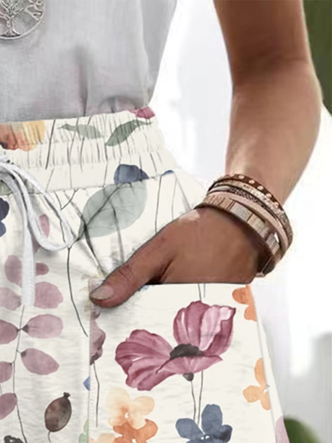 Women's Casual Floral Print Shorts